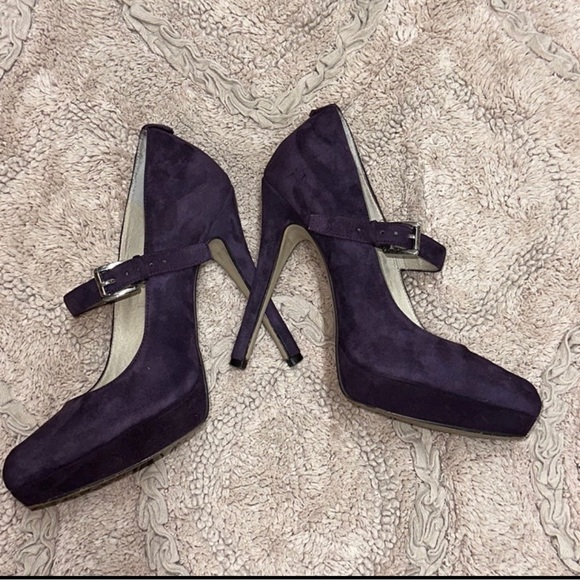 Michael Kors purple suede Mary Jane pumps size 8M - Picture 2 of 7